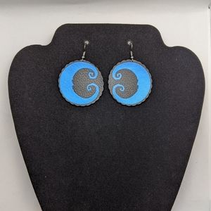 Handmade faux leather earrings